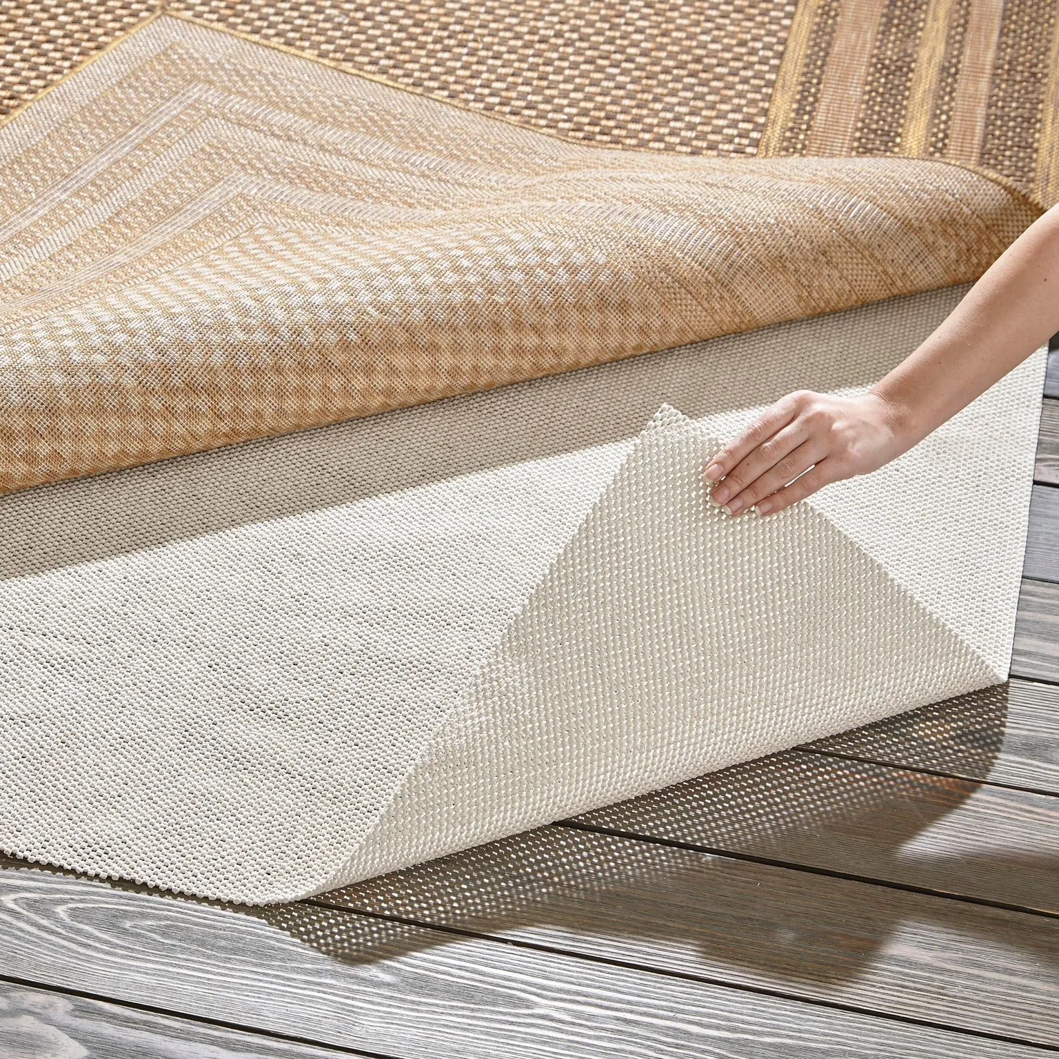 2' x 8' Eco Runner Area Rug Pad Floor Protection Pad for Under Rugs & Carpet Non-Slip Durable Rubber Underlayment - RECTANGLE RUNNER
