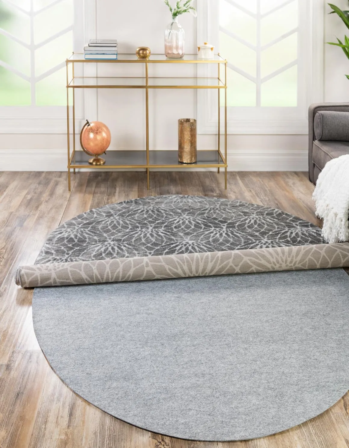 7' 10 x 9' 10 Everyday Performance Oval Area Rug Pad Floor Protection Pad for Under Rugs & Carpet Non-Slip Backing Soft Cushioned Mat - OVAL SHAPE