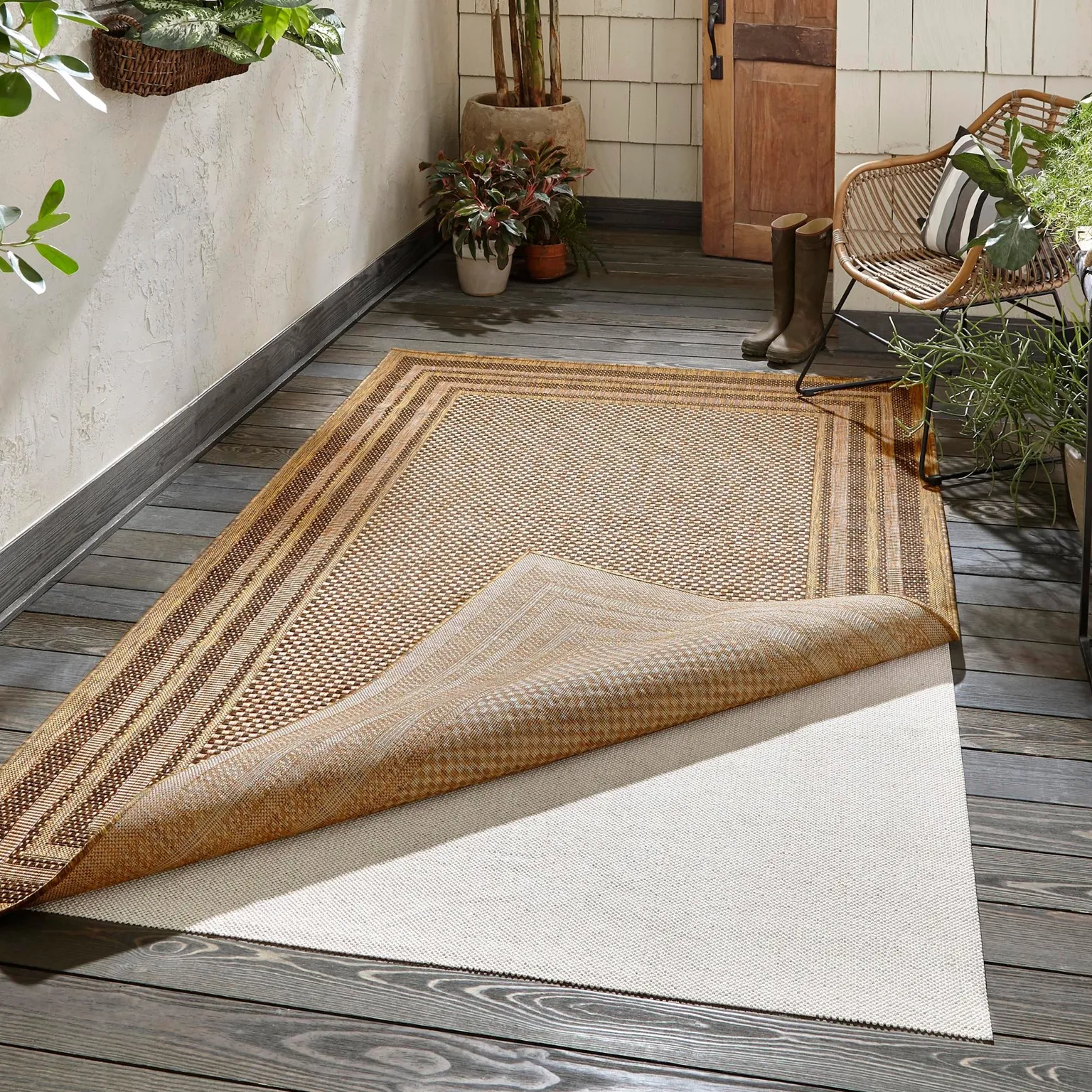 3' x 5' Eco Rectangle Area Rug Pad Floor Protection Pad for Under Rugs & Carpet Non-Slip Durable Rubber Underlayment